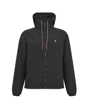Capuchon met capuchon.Volledige ritssluiting.Geborduurd multicolor kruislogo op voorkant.Multicolor trekkoorden.Twee zakken.Elastische manchetten.
