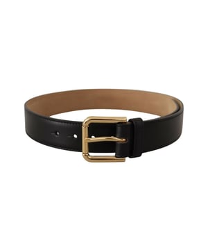 Cinturon de cuero 100% autentico de Dolce & Gabbana.
  Confeccionado en cuero de alta calidad.
  Hebilla metalica con logotipo grabado.
  Fabricado en Italia.
  Disenado para mujeres.
  Color negro clasico.
  Ancho: 3 cm.