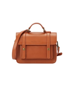 Tradition meets modernity! With the brand new Satchel handbag, Victoria Hyde London quotes traditional satchels and adapts the style of the past to our modern times. The brown handbag opens with two golden buttons. When you open the bag, three compartments, including one with a zip, immediately catch your eye. This means your essentials are always perfectly stowed away and organised. Your new favourite piece can be worn casually as a crossbody bag, cool over the shoulder or elegantly in the hand. The golden accents of this brown handbag stylishly round off the look of the bag. Dimensions: 19cm x 15cm x 6cm, Length of the carrying strap: 96.5cm,  Height of the carrying strap: 47cm