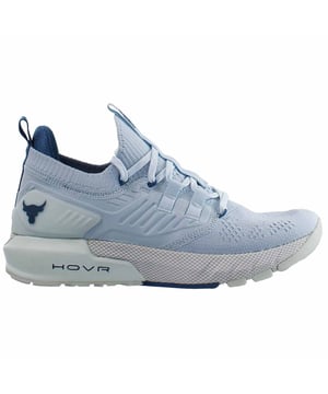 Under Armour X Project Rock 3 Lace-Up Blue Womens Running Trainers 3023005_303