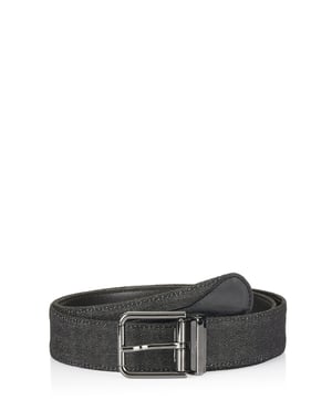 50% piel de becerro, 50% algodón; cinturón Dolce & Gabbana; Modelo: BC4348 AJ929 59; Piel suave; Se puede acortar individualmente; Ancho: 3 cm; Detalles del logotipo de Dolce & Gabbana