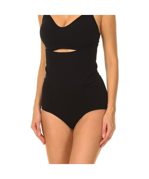 Corset panty.
 Strong compression shaping effect.
 Front and rear whales.
 Flattens the abdomen and stomach, supports the back and lifts the buttocks.
 Push up effect on the buttocks.
 Opening in the crotch with triple hook and eye closure.
 Flat seams that are not visible under tight clothing.
 Composition: 86% Polyamide, 14% Elastane
 Care:
Handwash.
 Do not use bleach.
 Do not use dryer.
 Do not iron.