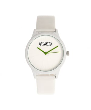 Matte Alloy Case; Precision Japanese Quartz Movement; Non-Glare Scratch-Resistant Mineral Crystal; Logo-Engraved Stainless Steel Caseback; Leatherette Strap; Logo-Engraved Stainless Steel Clasp; 38mm Case Diameter; 3ATM Water Resistance;
