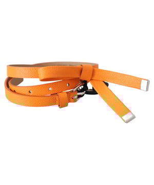 Brand: SCERVINO STREET
  Material: Leather
  Color: Orange
  Motive: Solid pattern
  Closure: Buckle
  Hardware: Gold-tone
  Buckle: Double buckle fastening
  Logo details
  Made in Italy
Material: Leather