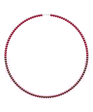 Halskette aus echten Süßwasser-Zuchtperlen, halbrund, 6–7 mm – Farbe Kirsche – Länge 55 cm – Lieferung mit Echtheitszertifikat und internationaler Garantie – HERGESTELLT IN FRANKREICH