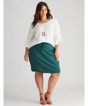 Ladies knee shop length skirts uk
