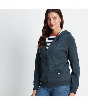 Designed to keep cold weather at bay, the Finch womens zip-up sweatshirt hoodie has an inside advantage - a luxuriously cosy sherpa fleece lining in the body and hood. It's supersoft on the outside too with a gentle peach finish. Made for a typical Yorkshire winter, Finch comes in practical, rich colourways. Very easy to wear, the sleeves are unlined for easy movement whether you're working outdoors or doing the supermarket shop. Finch also has a full-length zip and split kangaroo pocket. Ribbed cuffs and hem help to keep its shape. A small woven TOG24 pocket label is the finishing touch.