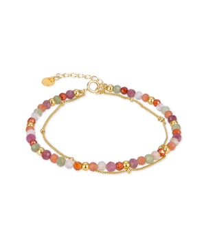 Pulsera Mbingu de Plata de Ley 925 y Cristal Multicolor acabada en oro amarillo de 18 quilates. Atelier transmite tendencia en cada joya, con diseños que se han ido adaptando a la evolución de la moda y de la mujer. Es la línea perfecta para mujeres únicas que quieren aportar un toque de color a su día a día.