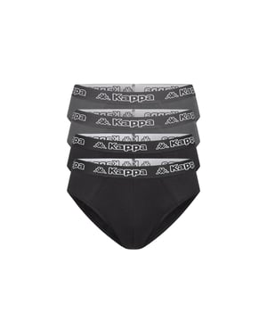 Kappa 4er Set Slip Regular Fit, locker und lässiger Schnitt, 100% Baumwolle, Pflegehinweis Maschinenwäsche bei 30°C