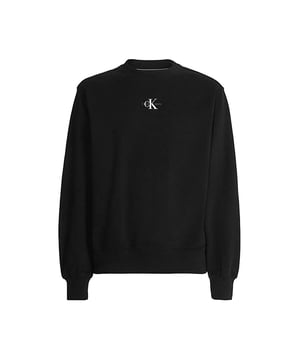 Sudadera de manga larga, cepillada, cuello redondo, estampado, logo de algodón.