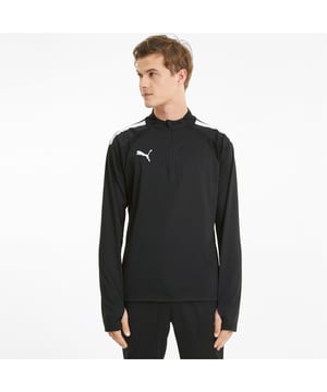 PRODUCT STORY This quarter-zip football top was designed for performance. This is as practical on the pitch as it is off it. Contrasting colour sleeves (with thumb holes) and the iconic PUMA Formstrip on the shoulders make this a style statement, while dryCELL technology makes sure you stay dry and comfortable no matter what. FEATURES & BENEFITS: dryCELL: PUMA's designation for moisture-wicking properties that help keep you dry and comfortableContains Recycled Material: Made with recycled fibres. One of PUMA's answers to reduce its environmental impact.DETAILS: Our model is 186 cm tall and is wearing size MThumb holes for comfortdryCELL technology wicks moisture for dryness and comfortContrast colour sleevesPUMA Formstrip on shouldersPUMA Cat Logo on right chest100% Recycled polyester
