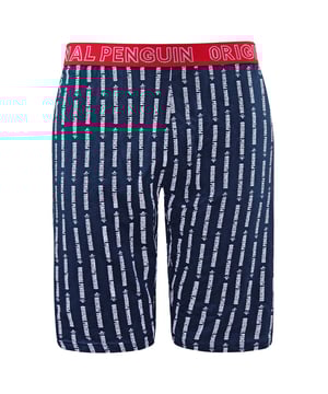 Original Penguin Stretch Waist Navy Mens Printed Lounge Jersey Shorts MLHPE685
