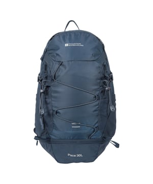 Marke: Mountain Warehouse. Höhe: 52 cm. Breite: 24 cm. Tiefe: 24 cm. 2-Wege-Reißverschluss. Taschenmerkmale: Verstellbarer Brustriemen, Verstellbare Hüftbänder, verstellbarer Schulterriemen, Airflow-Back-System, Kompressionsgurte, Tragegriff, Kompatibel mit Trinkblasen, Regenschutz. Fächer: 1 Hauptfach, Bodenfach. Kapazität: 30 L. Taschenart: Netztasche, 1 Gurttasche.