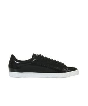 Le Coq Sportif Charline Coated S Black Smooth Leather Womens Trainers 1810332