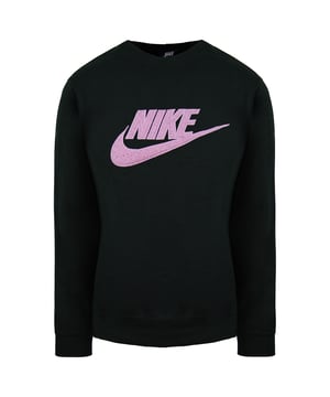 Nike Lose Fit Langarm Crew Hals Schwarz Frauen Sweatshirt DC5139 010