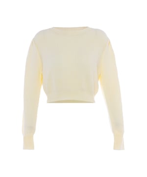 Dieser einfarbige, kurze Pullover von myMo zeigt eine modische Silhouette, sein weiches Garngemisch und die abschließenden Rippstrickbündchen ergänzen das Design.  Pullover Sweater
