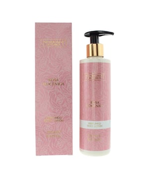 The Merchant of Venice Rosa Moceniga Perfumed Body Lotion is a luxurious body lotion that combines nourishment with an enchanting fragrance. Infused with the exquisite scent of Rosa Moceniga, this body lotion envelops your skin in a sophisticated and alluring aroma that lingers delicately throughout the day. Formulated with moisturizing ingredients, it deeply hydrates and softens your skin, leaving it feeling silky-smooth and supple. The lightweight texture absorbs quickly without greasiness, ensuring comfort and a luxurious finish after each use.