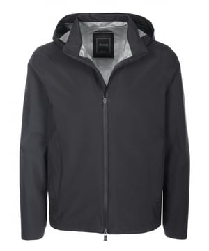 100% poliéster; chaqueta herno;  Modelo: GI00119UL 11124 9201;  Mano de obra de alta calidad;  Cuello alto con capucha extraíble;  cremallera bidireccional;  Dos bolsillos para las manos con cremallera;  Un bolsillo interior;  Banda elástica en el dobladillo;  Repelente al agua y resistente al viento;  Detalles del logotipo de Herno.