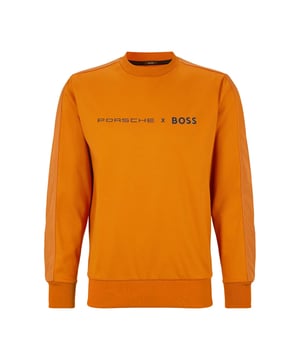 Heren Boss x Porsche Stadler 191 Sweatshirt.- Officiële Porsche licentie.- Trendy crewneck sweatshirt met waterafstotende inzetstukken van technische stof.- Elastische taille en manchetten.- Ronde hals. Materiaal: 100% katoen. Ref: 50483755890.