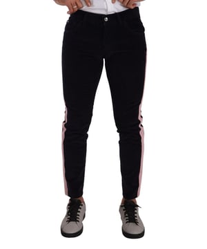 Jeans de denim ajustados 100% auténticos de Dolce & Gabbana  
  Elaborados en algodón  
  Cierre con cremallera y botón  
  Corte slim  
  Disponibles en colores azul y rosa  
  Detalles del logo  
  Hecho en Italia  
  Material: 98% algodón, 2% elastano