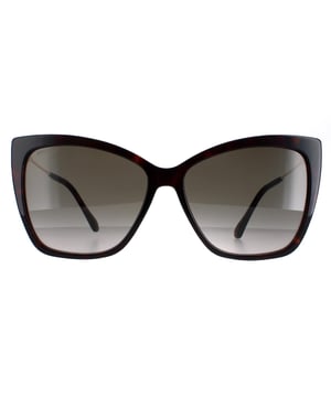 Jimmy Choo Cat Eye Womens Dark Havana Brown Gradient Seba/S  Sunglasses are a sleek and sophisticated accessory for any fashion-forward individual. These sunglasses feature a classic cat eye frame design made of high-quality acetate. The temples are adorned with the Jimmy Choo logo, adding a touch of luxury to the overall design. The Seba/S sunglasses are perfect for those looking to make a statement with their eyewear and will complement any outfit, whether dressed up or down.