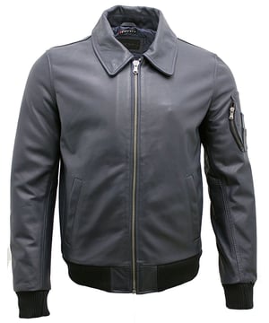 Invest in this timeless leather jacket, crafted from real cow hide leather. This bomber jacket features a classic shirt collar and is short in length and features 3 external zipped pockets for added practicality. To help provide a more customized fit the jacket features a ribbed hem and cuffs. Lend a sleek touch to your wardrobe with this simple yet smart and durable leather jacket