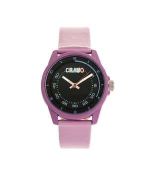 Rubber-Coated Metal Case; Precision Japanese Quartz Movement; Non-Glare Scratch-Resistant Mineral Crystal; Logo-Engraved Stainless Steel Caseback; Leatherette Strap; Logo-Engraved Stainless Steel Clasp; Luminous Hands; 34mm Case Diameter; 3ATM Water Resistance;