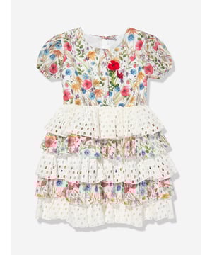 Presenting the Girls Floral Broderie Anglaise Dress by selini_action, an upscale wardrobe essential for your little girl, SS2024 collection. Here's why it will make heads turn: Chic Floral Design: Fusing contemporary fashion with an enchanting floral print, this white dress is a trendsetter. Premium Comfort: Crafted from superior fabric, the dress brings unparalleled comfort during your girl's routine fun.  Wardrobe Transformation: Upgrade your little fashionista's collection with this Girls Floral Broderie Anglaise Dress in white. Get this statement piece today and let her grace any occasion with panache!