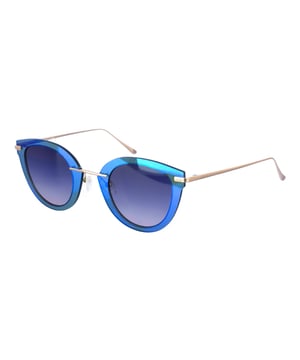 Gafas de sol Kypers con montura de metal.
Color Plateado-azul
Forma ovalada.
Lentes de color Negro
Patillas de metal con el nombre de la marca grabado.
100% Protección UV. 
Cristales antirreflejo.

Medidas  Alto lente: 43 mm
Ancho lente: 49 mm.
Puente: 28 mm.
Patillas: 135 mm.

Limpieza y manutención:
-Limpiar las gafas con agua y jabón (neutro).
- No utilice paños sucios o abrasivos, que puedan alterar las características de los filtros.
- Utilice solo accesorios y repuestos originales.