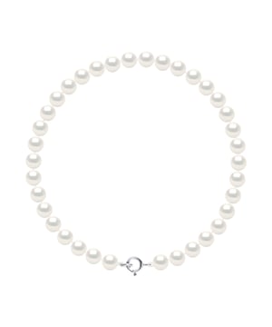 Armband - White Gold 750 duizendste - zoetwater gekweekte parels rond 5-6 mm - NATURAL WHITE - Sluiting voorjaar ring - Lengte 18 cm - Wordt geleverd in een koffer met een certificaat van echtheid en een internationale garantie - Al onze juwelen zijn gemaakt in Frankrijk.
