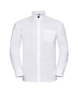100% Baumwolle. Gewebe: Mikro-Köperstoff. Design: Unifarben. Rückenpasse, Doppelte Falznähte, Selbstgefärbte Knöpfe, Zwei Falten. Button-Down-Kragen, Semi Cutaway Kragen. Bündchen: Geknöpft. Geeignet für: Manschettenknöpfe. Saum: Geschwungener Saum. Langärmlig. Nachhaltigkeit: WRAP Zertifikat.