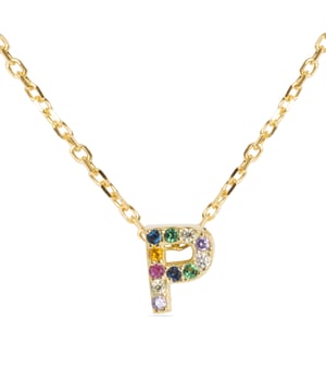 Collar alphabet de plata de ley 925 y circonita multicolor con acabado en baño de oro amarillo de 18 quilates. Además de lograr estilismos para trotar por el mundo nuestros diseños marcan la diferencia y consiguen que esa diferencia sea radical. Diseños realizados cuidadosamente a mano con materiales y circonitas brillantes de primera calidad dan vida a un Alfabeto de diferentes tamaños.

Su exotismo: iniciales sobre Plata de Ley 925, solo es comparable con su recato. Intuitiva, ponderada acierta cada vez que te lo pones y representa como pocas el carácter urbano más cosmopolita: BE AUTHENTIC (NOT) UNIQUE.