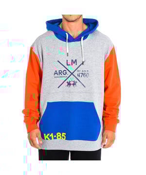 Hoodie La Martina.
 Color Grey-multicolor
 Suitable for more informal looks, but it remains versatile even to modernize more formal outfits.
 Matching drawstring hood.
 Embroidered logo on the front.
 Ribbed cuffs and hem.
 Kangaroo pocket on the front.
 Seams seen in tone.

 Composition: 60% Cotton, 40% Polyester.

 - Wash maximum at 30ºC.
 - Iron at medium temperature, max. 110ºC.
 - It does not allow the use of a dryer.
 - Do not bleach.
 - Does not admit dry cleaning.
 Composition: 60% Cotton, 40% Polyester.
 Care:
- Wash maximum at 30ºC.
 - Iron at medium temperature, max. 110ºC.
 - It is not allowed to use a dryer.
 - Do not use bleach.
 - Does not support dry cleaning.