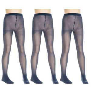 Pack-3 panty 40 deniers, para niña.	
Color azul marino.
Acabado opaco.
Puntera y braga reforzadas.
Cómodo y resistente.

Composición:
- 100% Poliamida.

Cuidados:
- Lavar a mano.
- No usar lejía.
- No usar secadora.
- No planchar.
- No lavar en seco.