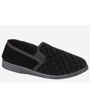 Presented in a sleek and cosy colourway, these Zedzzz Kevin slippers boast premium comfort and support, with a twin gusset for easy slip on wear, and a durable rubber outsole.
- Velour upper
- Twin gussets for easy slip on wear
- Textile Covered Injected Sole