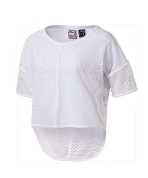 Puma Active Explosive Womens Mesh Top Drycell T-Shirt Weiß 515965 02 P4F
