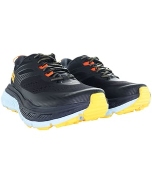The Hoka Stinson ATR 6 Men's Blue Running Trainers are versatile and cushioned running shoes designed to provide comfort and support for runners on a variety of terrains. Here are some key features and details about these running trainers:

 Maximal Cushioning:  Hoka is renowned for its maximal cushioning, and the Stinson ATR 6 is no exception. These shoes offer excellent shock absorption and cushioning, reducing the impact on your feet and joints during runs.

 Versatile Traction:  The outsole of these trainers typically features a multi-directional lug pattern, providing reliable traction on both roads and light trails. This versatility allows you to transition between different surfaces with ease.

 Durable Construction:  These shoes are built to withstand the rigors of running, and they often feature durable materials that can handle the demands of both road and trail running.

 Breathable Upper:  The upper of the Stinson ATR 6 is designed to be breathable, promoting proper ventilation and preventing overheating during runs.

 Lace-up Closure:  The traditional lace-up closure allows you to customize the fit of the shoes for added comfort and security while running.

 Supportive Fit:  Hoka running shoes are known for their supportive fit, providing stability and reducing the risk of injuries during runs.

 Blue Color:  The blue color of these trainers adds a stylish and sporty touch while remaining versatile for different running outfits.

 Long-Distance Focus:  The Stinson ATR 6 is designed for long-distance running, making them suitable for marathon training or any extended running sessions.

 Available in Various Sizes:  Hoka typically offers a range of sizes to accommodate runners with different foot sizes.

These Hoka Stinson ATR 6 Men's Blue Running Trainers are a great choice for runners who prioritize cushioning and support during their training and races. Whether you're running on roads, light trails, or a combination of both, these shoes offer the comfort and versatility needed to perform your best.