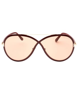 Tom Ford Rickie FT1007 69E Bordeaux Sunglass. Lens Width = 65mm. Nose Bridge Width = 05mm. Arm Length = 130mm. Sunglasses, Sunglasses Case, Cleaning Cloth and Care Instructions all Included. 100% Protection Against UVA &amp; UVB Sunlight and Conform to British Standard EN 1836:2005