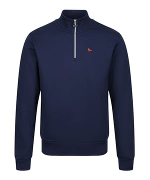 This super-soft quarter zip funnel neck sweat from the Modern Amusement cLAssics range is designed with sustainability and comfort in mind. It€™s crafted from fully traceable organic cotton materials, detailed with snug ribbed trims and is completed with the brands iconic crow embroidery on the left chest. Iconic Modern Amusement crow embroidery. Iconic Modern Amusement multi-coloured trim tape. Solids-GOTS Organic Cotton. Marls- Organic Polyester. Rib funnel neck, cuff and hem. Contrast colour back yoke. Quarter-zip. Modern Amusement chrome crow zip pullers.
