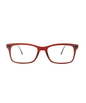 Ray-ban rx 7039 have a dark matt red frame which is made of metal & plastic and has a rectangular shape and are for unisex