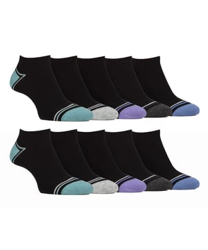 Farah - Men's 10 Pack Bamboo Trainer Socks¿Quién necesita calcetines duraderos para correr pero necesita más suavidad y comodidad? Pues estos calcetines Farah Bamboo Trainer Socks son perfectos. Los calcetines de bambú también ayudan a regular la temperatura por lo que estos calcetines le ayudará a sentirse caliente en el invierno, y fresco en el verano. Los calcetines de bambú también ayudan a regular la temperatura, por lo que estos calcetines te ayudarán a sentirte caliente en invierno y fresco en verano. Estos calcetines, con el emblemático logotipo de Farah cosido en la suela, están disponibles en dos colores tradicionales: Este paquete incluye 10 pares con una excelente relación calidad-precio y están disponibles en 2 opciones de color. Están disponibles en las tallas 6-11 del Reino Unido y están fabricados con un 69% de viscosa de bambú, un 28% de poliamida y un 3% de elastano. Lavables a mano.Extra Product DetailsFarah Men's Trainer SocksExceptionally Soft Bamboo4 Colour DesignsSilk Like TouchMade For Exercise & More10 Pairs Per PackMen's One Size: 6-11 UKSuper Soft BambooHand Washable