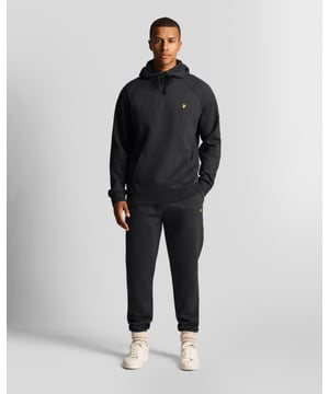 Drawstring waist.Two side pockets.Cuffed hems.Slim fit.