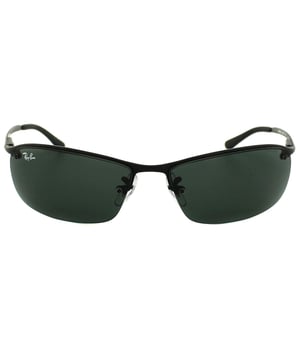 Rayban Sunglasses 3183 006 71 Matt Black Green are a part of the Ray-Ban Active family and the perfect choice for the outdoors or somebody with an on the go lifestyle. The semi-rimless design is modern and minimal for an understated, slick look and feature slim flexible arms for maximum comfort. The metal frame is super lightweight and the soft silicone nose pads are adjustable for a personalised fit. Ray-Banâ€™s signature logo can be found on the lens in addition to the temple hinge.