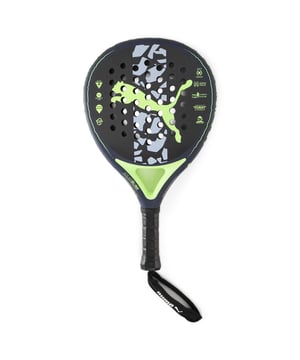 Color: New navy Fast Yellow 01 Specifications: Padel racket ideal for players looking for power and control. It features a double tubular frame in 3K carbon fiber. Rope wrist strap with logoed neoprene bracelet. Details: Weight 370g | EVA low hardness 10-13 | Protection with knurled surface