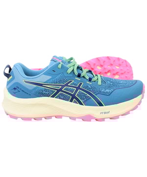 The Asics Gel-Trabuco 11 Women's Blue Running Shoes are engineered for trail runners who demand durability, comfort, and protection on rugged terrains. Combining advanced technology with a stylish blue design, these shoes are perfect for tackling challenging trails with confidence.
Â 
Key Features:
Manufacturer Colour:

Gris Blue/Deep Ocean

FLYTEFOAMÂ® Cushioning: 

Lightweight and responsive midsole foam reduces impact and enhances comfort during long runs.


GELÂ® Technology: 

Positioned in the rearfoot for superior shock absorption, providing smoother transitions and reduced strain on joints.


ASICSGRIPâ„¢ Outsole: 

Trail-specific outsole with multidirectional lugs offers excellent traction on uneven, wet, or rocky surfaces.


Rock Protection Plate: 

Shields your feet from sharp objects like rocks and roots, ensuring safety on rugged terrains.


Engineered Mesh Upper: 

Provides breathability and a secure fit, keeping feet cool and comfortable during high-intensity activity.


Reinforced Overlays: 

Increase durability and offer additional protection against trail debris.


DUOMAXÂ® Support System: 

Enhances stability and reduces overpronation, creating a more balanced and controlled stride.


Eco-Friendly Design: 

Constructed with recycled materials, supporting sustainable manufacturing practices.


The Asics Gel-Trabuco 11 Women's Blue Running Shoes deliver optimal performance, grip, and protection, making them the ideal choice for trail runners and outdoor enthusiasts seeking a reliable and stylish solution for off-road adventures.