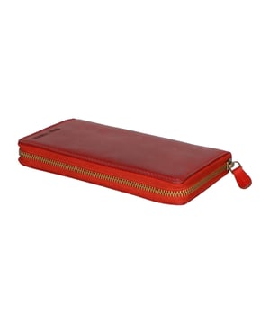 Billetera de piedra angular electrónica unisex de un solo aparcentamiento con varios bolsillos. Producto artesanal en ternera real Grokened.