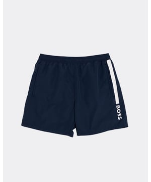 Fully lined swim shorts by BOSS, designed in quick-drying fabric with hidden drawcords, striped details and branding.
100% Polyester (recycled) , Lining: 100% Polyester
50508963