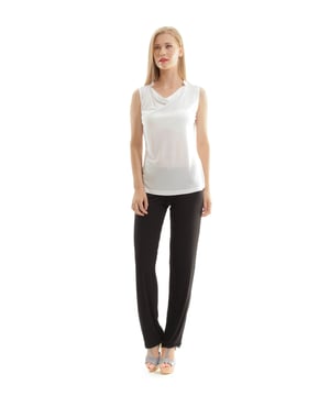 Weißes Top aus Tencel von Conquista Fashion
