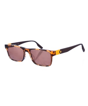 Zonnebril met acetaat montuur.
 Havana kleur
 Ovaal gevormd.
 Lichtbruine lenzen
 Acetaat veren.
 100% UV-bescherming.
 Antireflecterende kristallen.

 Afmetingen: Lenshoogte: 40 mm, Lensbreedte: 55 mm, Brug: 17 mm, Poten: 145 mm.

 Reiniging en onderhoud:
 -Reinig de bril met water en zeep (neutraal).
 - Gebruik geen vuile of schurende doekjes, die kunnen de eigenschappen van de filters veranderen.
 - Gebruik alleen originele accessoires en reserveonderdelen.
 Afmetingen: Lenshoogte: 40 mm, Lensbreedte: 55 mm, Brug: 17 mm, Tempels: 145 mm.
 Samenstelling: Acetaat
 Onderhoud:
Reiniging en onderhoud:
 -Reinig de glazen met water en zeep (neutraal).
 - Gebruik geen vuile of schurende doekjes, die kunnen de eigenschappen van de filters veranderen.
 - Gebruik alleen originele accessoires en reserveonderdelen.