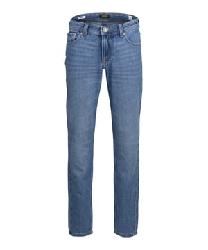 Ervaar de tijdloze stijl en het geweldige comfort van Jack & Jones met deze jeans voor jongens. De middelhoge taille, ritssluiting met knoop en praktische riemlussen maken ze tot een onmisbaar kledingstuk. Met hun klassieke 5-pocketstijl, riemlussen en achterzakken combineren ze functionaliteit en stijl. De zacht gewassen donkere denimlook geeft ze een aantrekkelijke esthetiek, terwijl het flexibele stretchdenimmateriaal een moeiteloos gevoel geeft. Gemaakt van hoogwaardige materialen en met een tijdloze normale pasvorm is deze jeans een must-have voor elke kast.